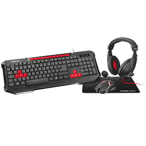 GAMEware GP2 Pack Teclado+Ratón+Alfombrilla+Auricular - Pack Gaming