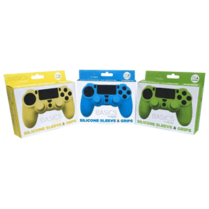 Funda Silicona Azul + Grips Mando PS4