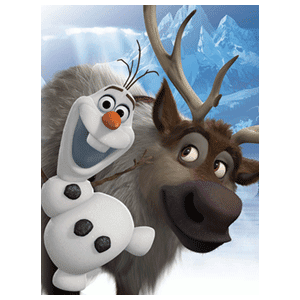 Lienzo Disney: Olaf & Sven