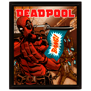 Cuadro 3D Deadpool: Bang