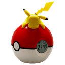 Radio Despertador Luminoso Pokemon: Pikachu sobre Pokeball 16cm
