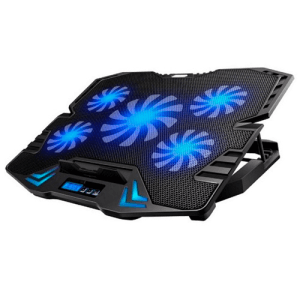 Ewent 1259 Base Refrigeradora para Portatiles 17" HubUsb 5 velocidades Led Azul 5 angulos