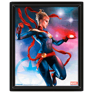 Cuadro 3D Capitana Marvel