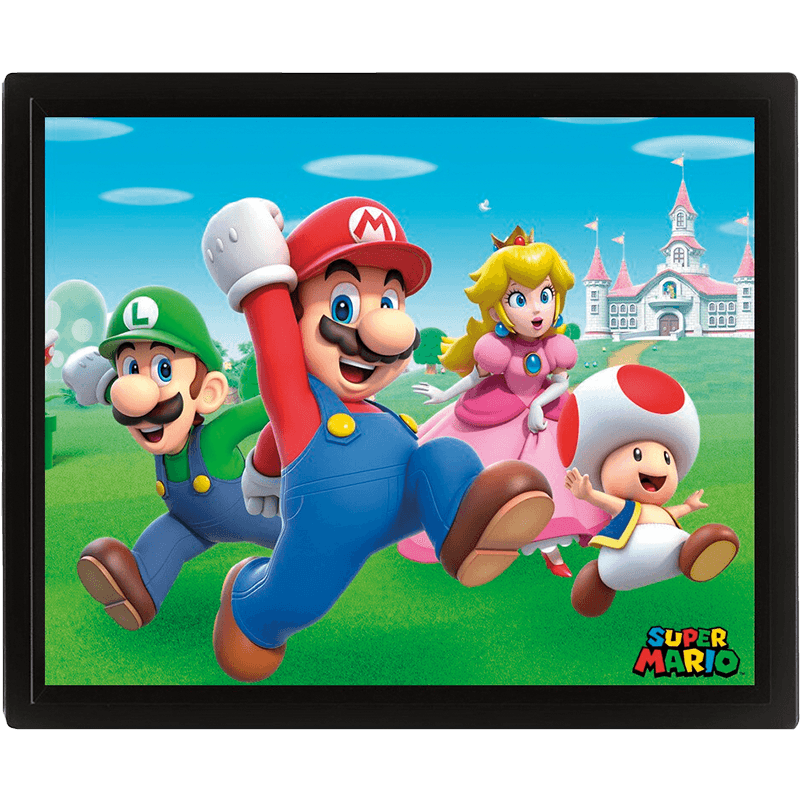 Cuadro 3D Super Mario: Group Run