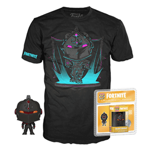 Pack Camiseta y Pocket POP Fortnite: Black Knight Talla XL