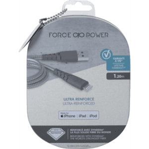 Cable de Carga Reforzado Lighting 1.2m 2.4A