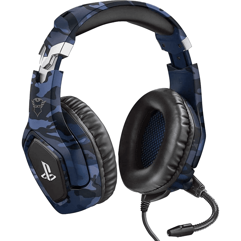 Trust GXT488 Forze-B Camo Azul PC - PS5 - PS4 - Switch - Licencia PlayStation - Auriculares Gaming