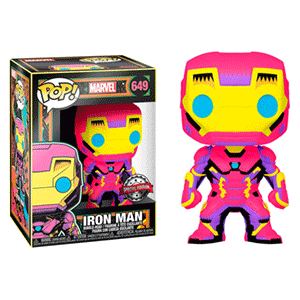 Figura POP Black Light Marvel: Iron Man