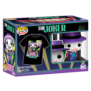 Pack Camiseta y Figura POP: Joker con Altavoz Talla M