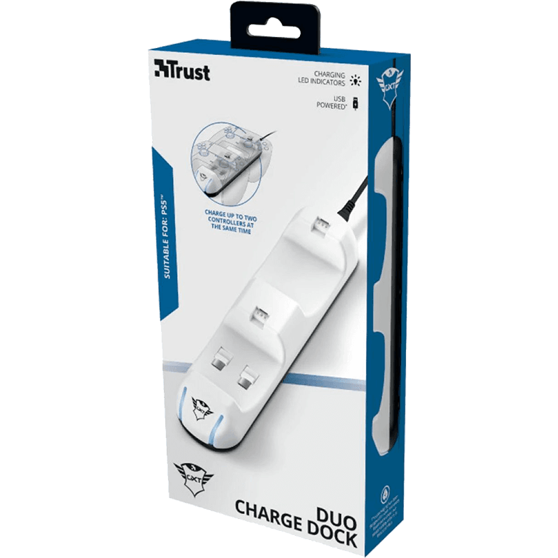 Trust GXT251 Dual Mandos PS5 - Cargador