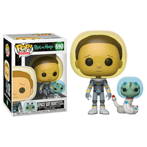 Figura Pop Rick y Morty: Morty Traje Espacial con Serpiente - Reacondicionado