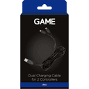 GAME GM751 Cable Carga MicroUSB para 2 Mandos DualShock4
