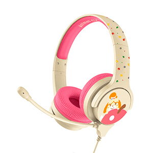 Auriculares OTL Animal Crossing Isabelle Rosa y Crema Interactivos
