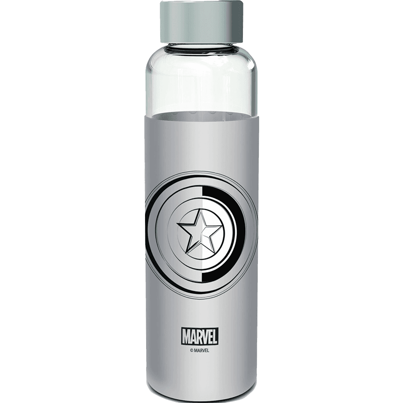 Botella Cristal Marvel: Vengadores (Funda Silicona) 585ml
