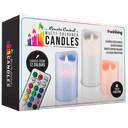 Set de Velas Multicolor con Control Remoto