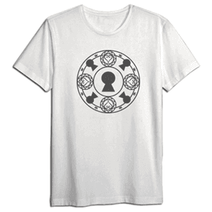 Camiseta Kingdom Hearts Blanca Cerrojos Talla M