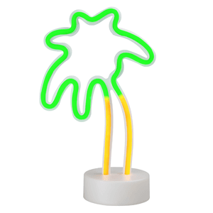 Lámpara de Neón con Peana Palmera