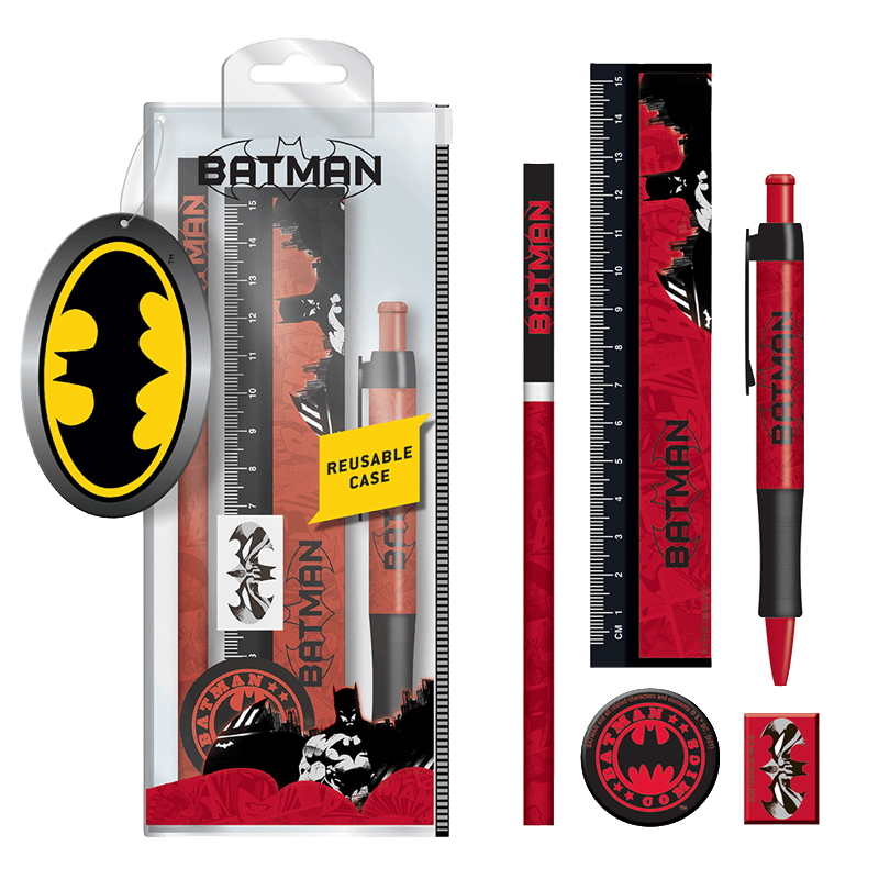 Set Papelería Batman Rojo