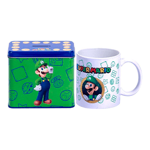 Taza Cerámica + Hucha Metálica Luigi