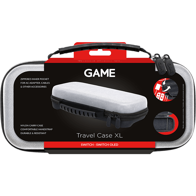 GAME GM199 Bolsa de transporte XL Blanca/Negra para Nintendo Switch