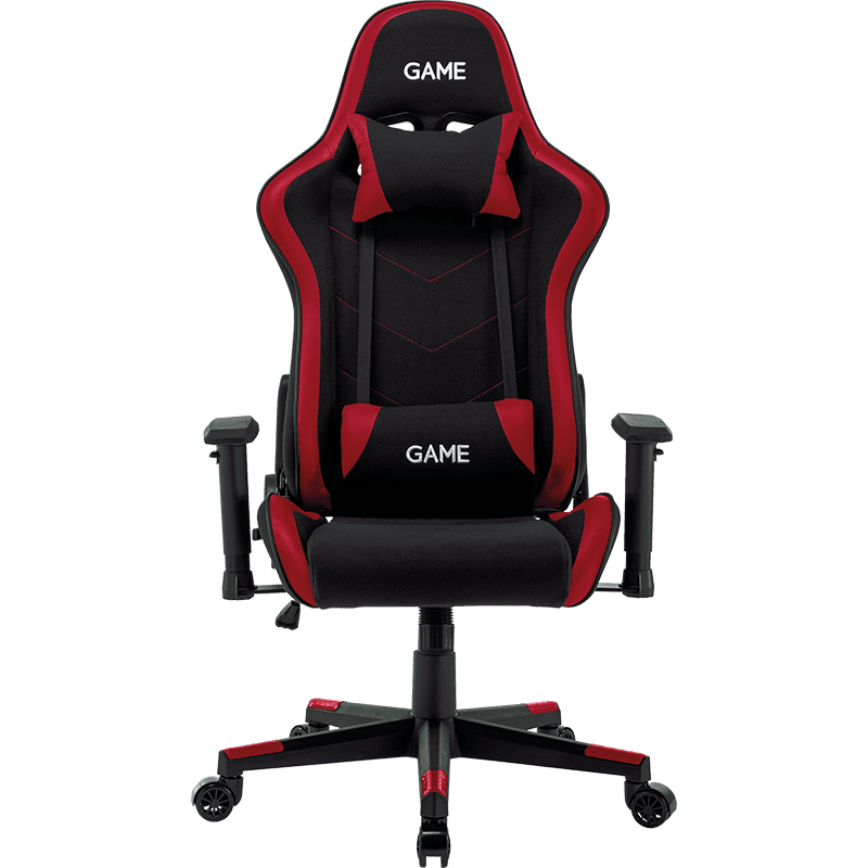 GAME Racing Pro GT325 Tela Negro-Rojo - Silla Gaming
