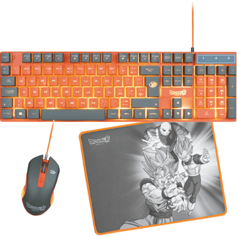 Pack Perféricos Dragon Ball Super (Keyboard + Mouse + Mousepad)