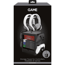 GAME GM32823 Soporte Auriculares, Juegos y Mandos Negro PS4-PS5-XBOX