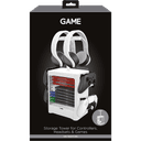 GAME GM32830 Soporte Auriculares, Juegos y Mandos Blanco PS4-PS5-XBOX