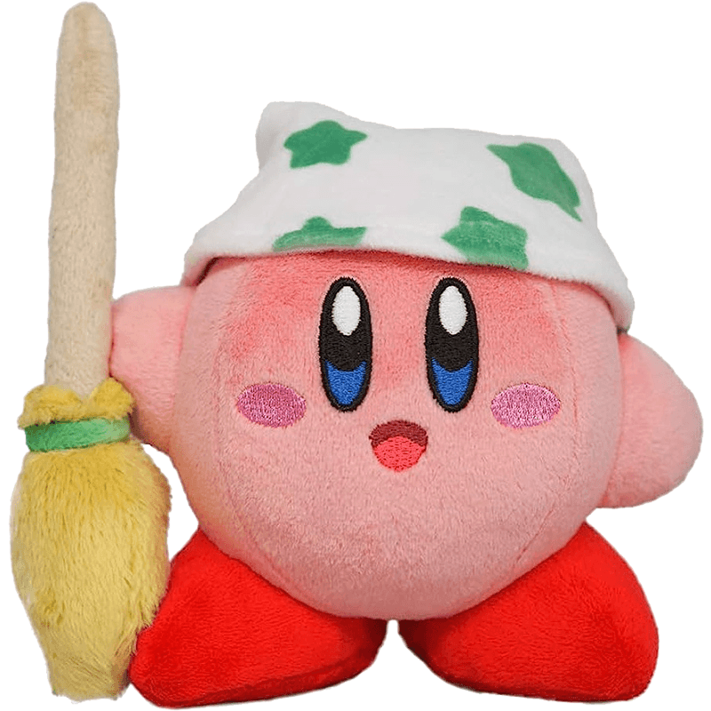 Peluche Kirby Limpiando