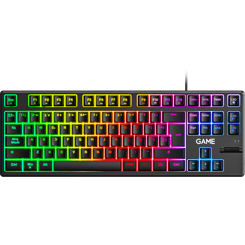 GAME KX3 Membrana TKL RGB Spanish Layout Negro - Teclado Gaming