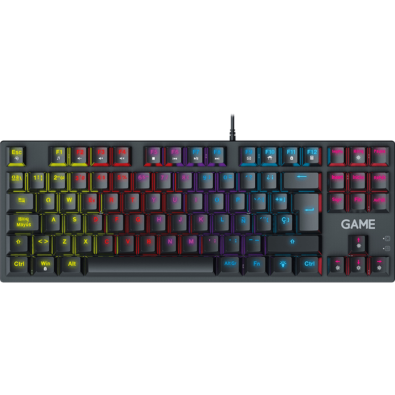 GAME KX5 Mecanico TKL RGB Red Switch Spanish Layout Negro - Teclado Gaming