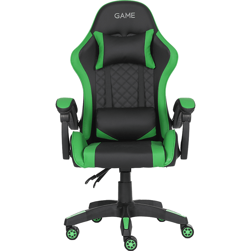 GAME GT1 Silla Gaming Ergonomica 2 cojines Reclinable 135º Negro-Verde