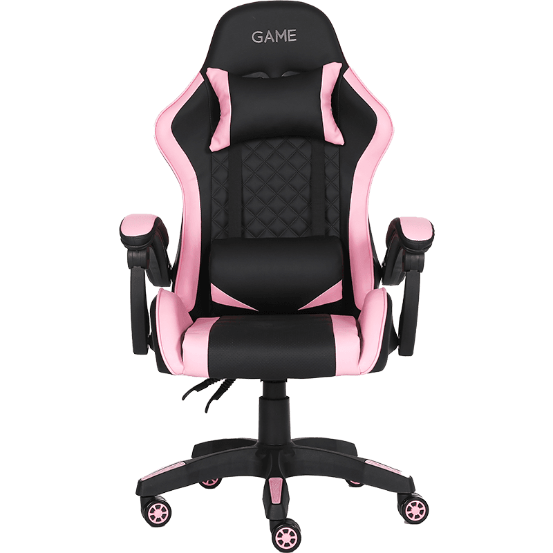 GAME GT1 Silla Gaming Ergonomica 2 cojines Reclinable 135º Negro-Rosa