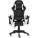 GAME GT1 Silla Gaming Ergonomica 2 cojines Reclinable 135º  Negro-Blanco