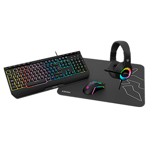 Krom Kenya RGB Teclado + Raton + Alfombrilla + Auriculares - Pack Gaming - Reacondicionado