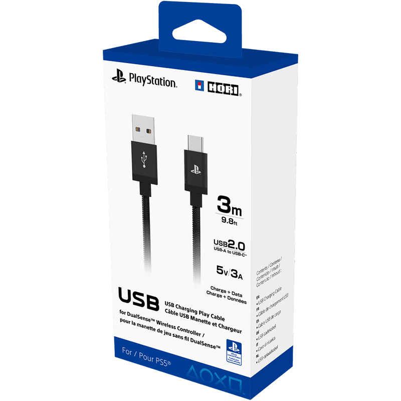 Cable de Carga USB-C para Mando DualSense Hori -Licencia oficial-