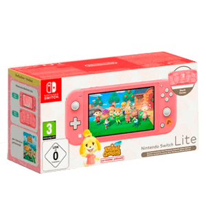 Nintendo Switch Lite Coral Edición Animal Crossing + A.C. New Horizons