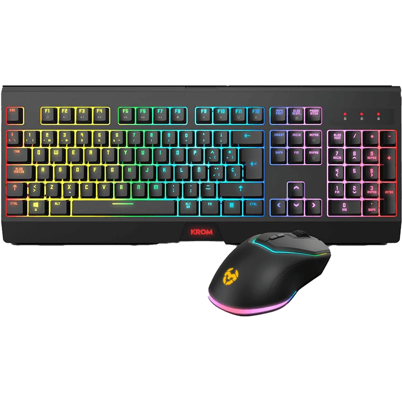 Krom Kabala Teclado RGB + Raton Inalámbrico 4800DPI RGB 2 in1 - Pack Perifericos
