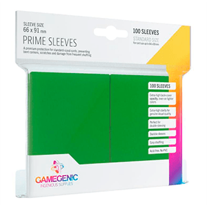 Pack Fundas Cartas Prime Sleeves Green (100)