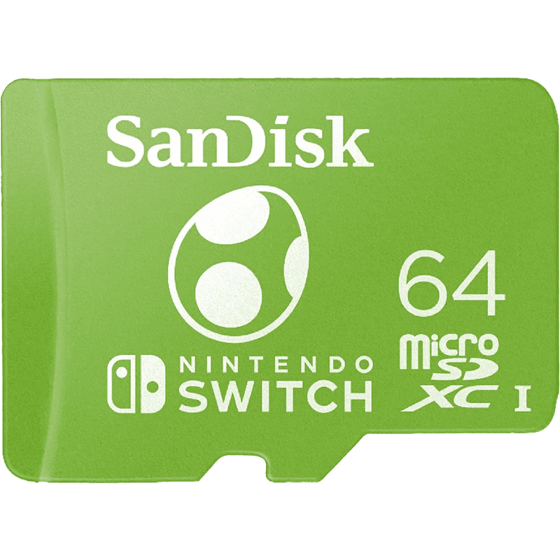 Memoria Sandisk 64GB microSDXC Yoshi -Licencia oficial-