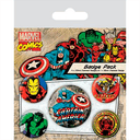 Pack de Chapas Marvel: Capitán América