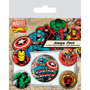 Pack de Chapas Marvel: Capitán América