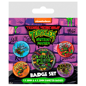 Pack de Chapas Tortugas Ninja: Mutant Mayhem