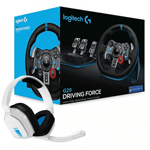 Volante Logitech G29 Driving Force PS5-PS4-PS3-PC -Licencia oficial- (+Auriculares A10) - Reacondicionado