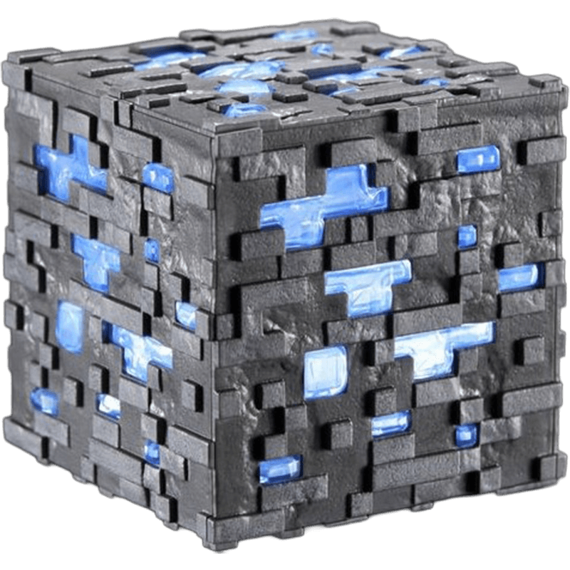 Lampara Replica Minecraft Cubo de Diamante de 10 cm