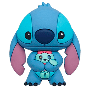 Imán 3d Lilo y Stitch: Stitch con Scrump