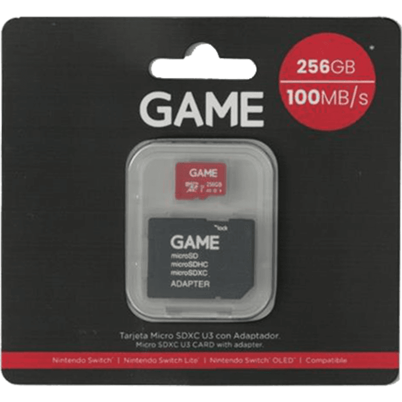 Game Memoria MicroSd 256Gb 100mb/s U3 con adaptador Roja