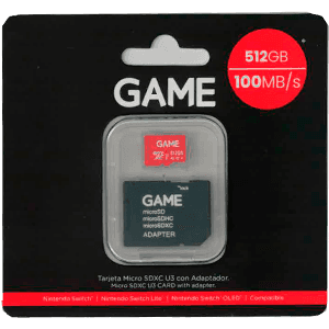 Game Memoria MicroSd 512Gb 100mb/s U3 con adaptador  Roja