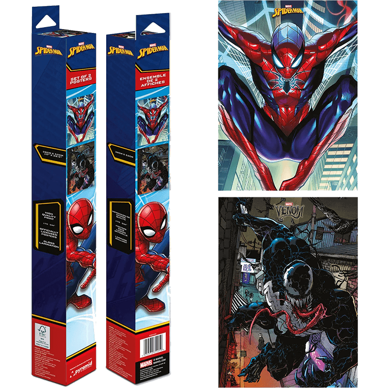 Caja con 2 Pósters Marvel: Spider-Man