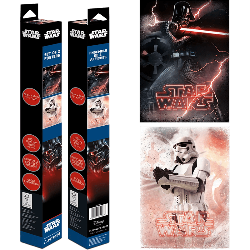 Caja con 2 Pósters Star Wars
